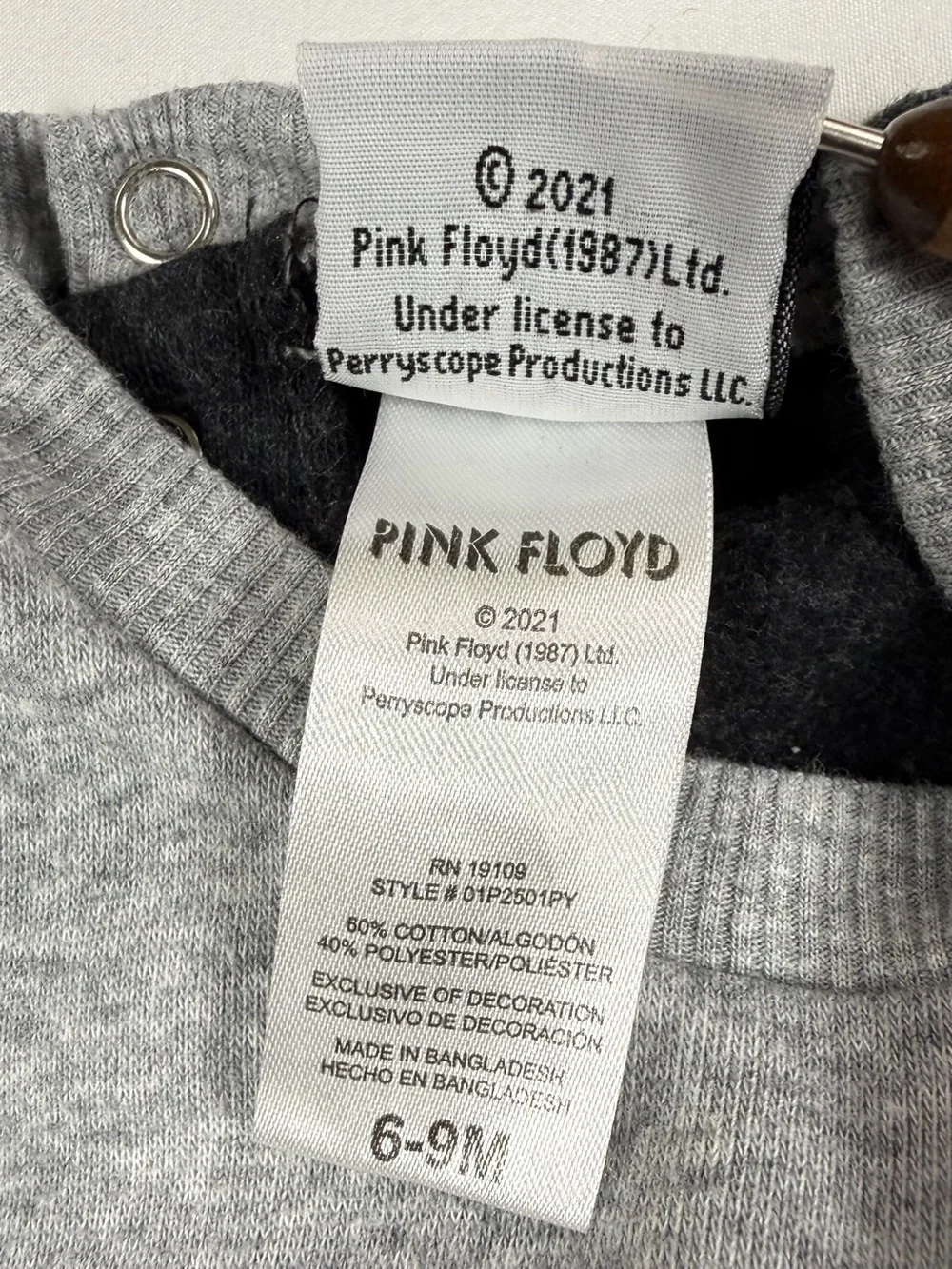 PINK FLOYD The‎ Dark Side Of The Moon Tour 1973 Sweatshirt Graphic Pullover 6-9M